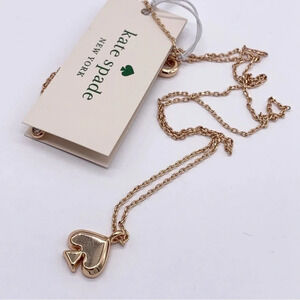 Kate Spade Everyday Spade Rose Gold Necklace NWT